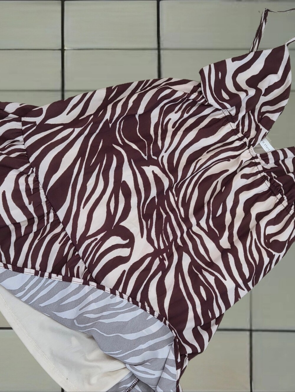 Women's Zebra Print Altar'd State lined cami dress Size Small